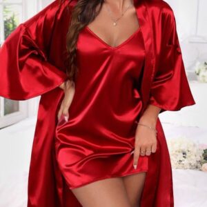 Set Nocturno Amira Satin – Elegancia de Ensueño