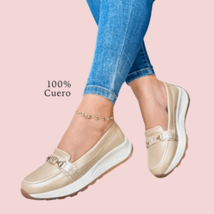 Zafira Gema – Mocasines Elevados en Cuero