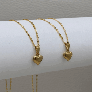 Collar Corazón Almas Gemelas en Oro Laminado
